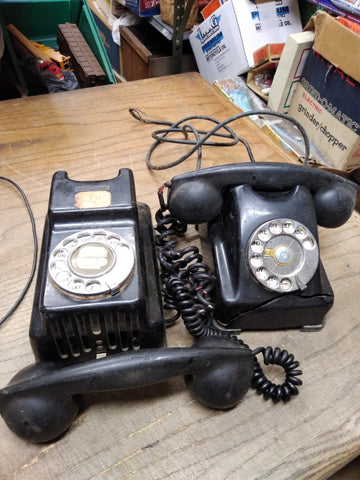 Vtg 2 Piece Kellogg Desktop Rotary Telephone Parts Repair Lot 1000 Series