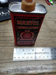 Vtg Marvel Lubricating Oil Super Blend 4 Ounce Can with Red Cap