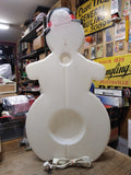 Vtg Don Featherstone Blow Mold Snow Man Union Products Lighted 23' x 14" Nice!