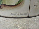 Vtg Biscuit Tin Designed By Louise Carling Green Apples 8 Inch Made In England!