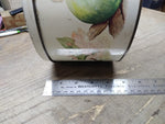 Vtg Biscuit Tin Designed By Louise Carling Green Apples 8 Inch Made In England!