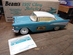 Vtg Jim Beam EMPTY Decanter 1957 Chevrolet Bel Air Turquoise Blue Ceramic w/Box!