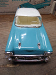 Vtg Jim Beam EMPTY Decanter 1957 Chevrolet Bel Air Turquoise Blue Ceramic w/Box!
