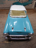 Vtg Jim Beam EMPTY Decanter 1957 Chevrolet Bel Air Turquoise Blue Ceramic w/Box!