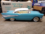 Vtg Jim Beam EMPTY Decanter 1957 Chevrolet Bel Air Turquoise Blue Ceramic w/Box!