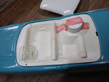 Vtg Jim Beam EMPTY Decanter 1957 Chevrolet Bel Air Turquoise Blue Ceramic w/Box!