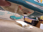 Vtg Jim Beam EMPTY Decanter 1957 Chevrolet Bel Air Turquoise Blue Ceramic w/Box!