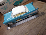 Vtg Jim Beam EMPTY Decanter 1957 Chevrolet Bel Air Turquoise Blue Ceramic w/Box!