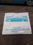 Vtg Jim Beam EMPTY Decanter 1957 Chevrolet Bel Air Turquoise Blue Ceramic w/Box!