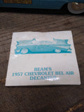 Vtg Jim Beam EMPTY Decanter 1957 Chevrolet Bel Air Turquoise Blue Ceramic w/Box!