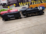 Vtg HO Gauge Mehano Topco Mogul Train Set 522 Steam Engine Tender Working Loco!