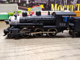 Vtg HO Gauge Mehano Topco Mogul Train Set 522 Steam Engine Tender Working Loco!