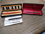 Vtg 2 Pc Parker Advertising Pen Lot Big Red Felt International Jotter Ball Point