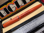 Vtg 2 Pc Parker Advertising Pen Lot Big Red Felt International Jotter Ball Point