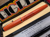 Vtg 2 Pc Parker Advertising Pen Lot Big Red Felt International Jotter Ball Point