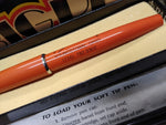 Vtg 2 Pc Parker Advertising Pen Lot Big Red Felt International Jotter Ball Point