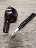 Vtg Smoke Master Tobacco Pipe Imported Briar Squat Bulldog Stinger Filter Nice!
