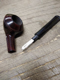 Vtg Smoke Master Tobacco Pipe Imported Briar Squat Bulldog Stinger Filter Nice!