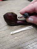 Vtg Smoke Master Tobacco Pipe Imported Briar Squat Bulldog Stinger Filter Nice!
