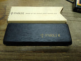 Vtg 2 Pc Parker Advertising Pen Lot Big Red Felt International Jotter Ball Point