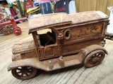 Vtg Cast Iron Toy Delivery Truck Artillery Wheels AC Williams Arcade Hubley Type