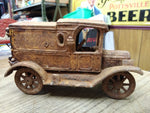Vtg Cast Iron Toy Delivery Truck Artillery Wheels AC Williams Arcade Hubley Type