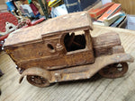 Vtg Cast Iron Toy Delivery Truck Artillery Wheels AC Williams Arcade Hubley Type