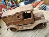 Vtg Cast Iron Toy Delivery Truck Artillery Wheels AC Williams Arcade Hubley Type