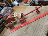 Vtg Cast Iron Toy Horse Drawn Fire Wagon Truck w/Hose Reel Arcade Hubley Type