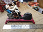 Vtg Working Painted Cast Iron Mechanical Coin Bank Dentist Pulling Tooth