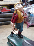 Vtg Painted Cast Iron Mechanical Coin Bank Hometown Battery Baseball Players
