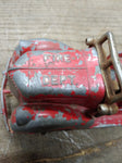 Vtg Die Cast Hubley Kiddie Toy #473 Fire Ladder Truck with Driver Made In USA!