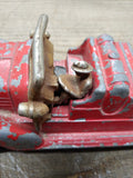 Vtg Die Cast Hubley Kiddie Toy #473 Fire Ladder Truck with Driver Made In USA!