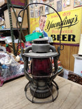 Vtg 1920s Dietz Vesta P.&L.E.R.R Pittsburgh Lake Erie Railroad Red Lens Lantern