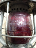 Vtg 1920s Dietz Vesta P.&L.E.R.R Pittsburgh Lake Erie Railroad Red Lens Lantern
