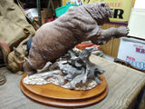 Franklin Mint GRIZZLY Bear Porcelain Figurine 1988 National Wildlife Federation!