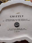 Franklin Mint GRIZZLY Bear Porcelain Figurine 1988 National Wildlife Federation!