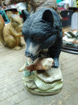 Vtg Lefton China Black Bear Figurine KW4912 Hand Painted Porcelain Japan