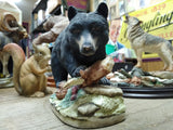 Vtg Lefton China Black Bear Figurine KW4912 Hand Painted Porcelain Japan