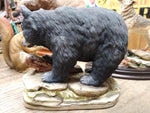 Vtg Lefton China Black Bear Figurine KW4912 Hand Painted Porcelain Japan