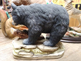 Vtg Lefton China Black Bear Figurine KW4912 Hand Painted Porcelain Japan