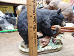 Vtg Lefton China Black Bear Figurine KW4912 Hand Painted Porcelain Japan