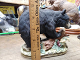 Vtg Lefton China Black Bear Figurine KW4912 Hand Painted Porcelain Japan