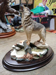 Vtg Country Artists Howling Wolf CA 642 Figurine Artist Sherwin Hand Painted