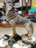Vtg Country Artists Howling Wolf CA 642 Figurine Artist Sherwin Hand Painted