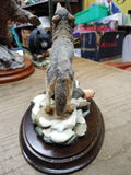 Vtg Country Artists Howling Wolf CA 642 Figurine Artist Sherwin Hand Painted