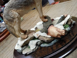 Vtg Country Artists Howling Wolf CA 642 Figurine Artist Sherwin Hand Painted