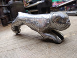 Vtg Rare 1930's Mack Truck Leaping Bull Dog Chrome Pin Back Ears Hood Ornament!
