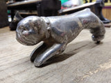 Vtg Rare 1930's Mack Truck Leaping Bull Dog Chrome Pin Back Ears Hood Ornament!