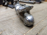 Vtg Rare 1930's Mack Truck Leaping Bull Dog Chrome Pin Back Ears Hood Ornament!